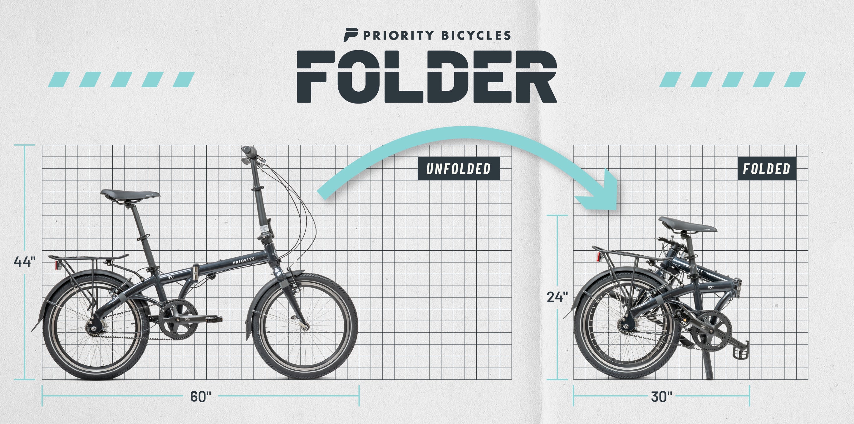 Folding bike hot sale size chart