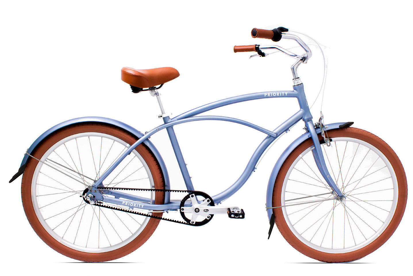 Priority Coast Belt Drive Bike Diamond 3 Speed Sky Blue Priority Bicycles